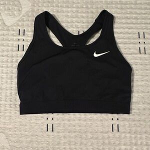 Nike Black Compression Sports Bra with Racerback Design